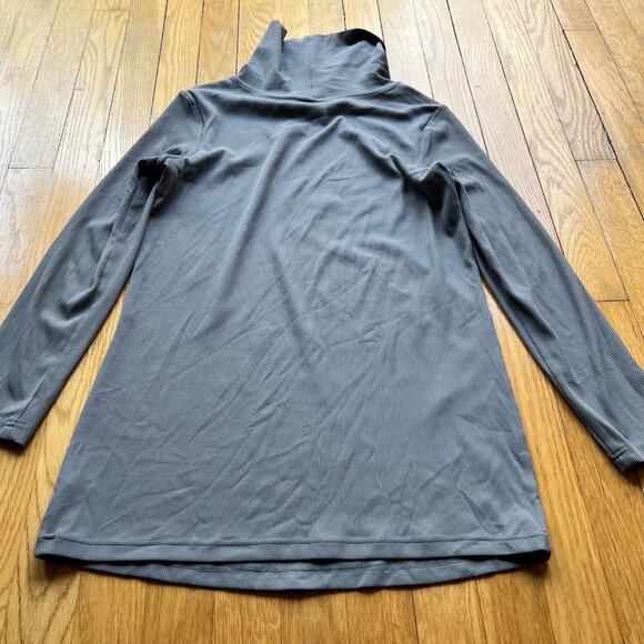 Free People Movement Size L Slate Gray Ribbed Long Sleeve Turtleneck Shirt - Picture 11 of 13
